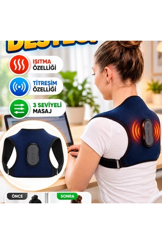 Akıllı Duruş Destek Kemeri Isıtma, Titreşim Ve 3 Seviyeli Masaj Özellikli