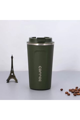 Geeksen Yeşil 380ml 304 Çelik Vakumlu Termos Bardak, Dış Mekan & Araç Kullanıma Uygun, Evde Günlük Kullanım İçin Sağlam Ve Kolay Diğer