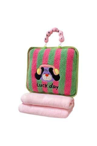 Lyon Çizgili Kulaklıklar, Kedi Lima Yastı, Şekerleme Yastı, İkisi Bir Arada Yastı Mavi