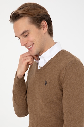 U.S. Polo Assn. U.s. Polo Assn. Erkek Haki Melanj Kazak /triko 50313662-vr125