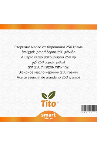 Tito Yaban Mersini Uçucu Yağı Vaccinium Myrtillus 250 G