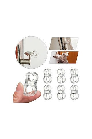 10 Adet Şeffaf Silikon Kapı Kolu Tamponu Kapı Pencere Kolu Stoperi Kapı Pencere Durdurucu