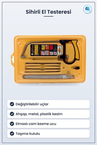 Sihirli El Testeresi Elmaslı Cam Kesme Ucu Ahşap Metal Fayans Kes
