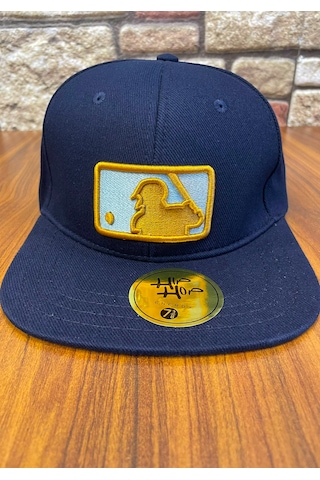 Hamze Mlb Nakış Hip Hop Snapback Rapper Basket Beyzbol Cap Şapka Lacivert