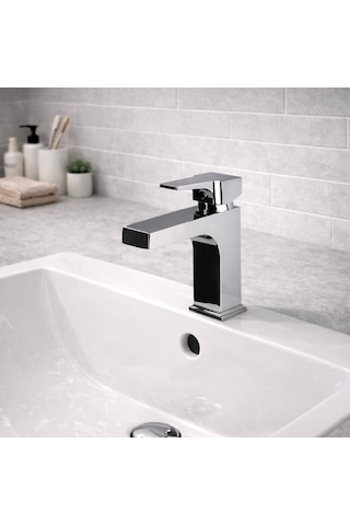 Newarc 941521 Aqua Lavabo Bataryası Krom Gümüş