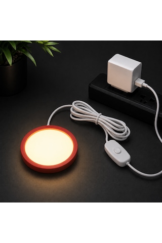 Led Lamp - Kit 001 Uyumlu 3d Yazıcı Lamba Donanım Kiti Gün Işığı Bambu Lab Mh001 Tam Uyumlu + Şarj Adaptörü Hediyeli Kırmızı