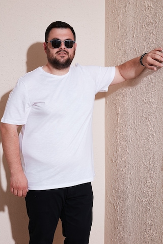 Buratti Pamuklu Regular Fit Büyük Beden Erkek T Shirt 59020001B Beyaz