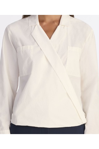 Yargıcı Regular Kırlangıç Yaka Uzun Kol Bluz 25kkbl6008x 002 Beyaz
