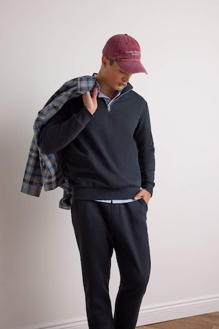 Defacto Regular Fit Dik Yaka Yarım Fermuarlı İçi Yumuşak Tüylü Basic Düz Sweatshirt X7405az25aunv91 Lacivert