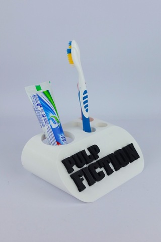 Pulp Fiction - Dekoratif Diş Fırçalık Beyaz