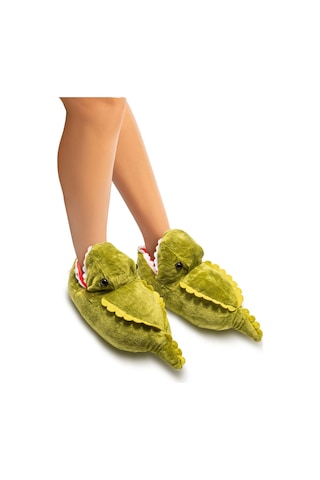 Twigy Dinos-2 Çocuk Hayvanlı Panduf Yeşil 30/38 EE0570 Yeşil