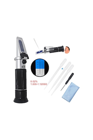 Ketotek Refraktometre Brix 0-32% 1.000-1.120sg Perakende Kutusu Olmadan Bira Wort Hidromet Bira Üretimi İçin