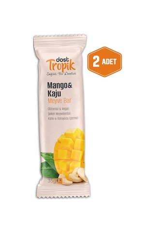 Mango Ve Kaju Aromalı Meyve Bar 35 G Meyve İçeren Pratik Atıştırmalık 2 Adet