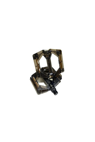Renkli Platform Pedal Şeffaf Transparan Bilyalı Reflektörlü Bisiklet Pedalı 10x10 Cm Siyah