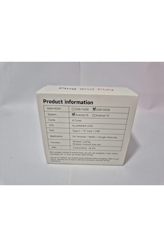 Çeşithane Android Smart Box Hafıza,  Teyp Uyumlu Kablosuz Android Aı Box, Multimedya Navig Diğer