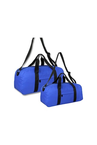Cennec Mavi Büyük Ve Küçük Boy Spor/seyahat Çanta Seti Çok Renkli