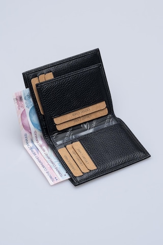 DERİNSS DRC7023 Hakiki Deri Erkek Siyah Cüzdan