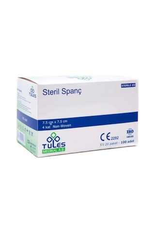 Tules Spanç Emici Kompres 7.5 x 7.5 CM 100 Adet Tules Spanç Emici Kompres 7.5 x 7.5 CM 100 Adet