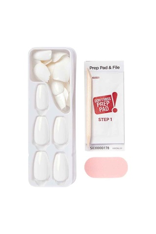 İmpress Color Kendinden Yapışkanlı Takma Tırnak Uzun Beyaz