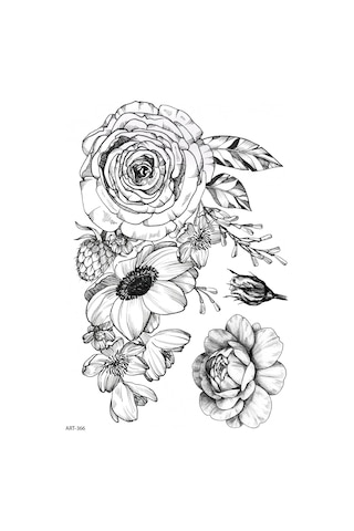 Arı Ve Çiçek Geçici Dövme,geçici Tattoo ,vücut Dövme,kol Bilek Dövme,boyun Dövme,sırt Dövme