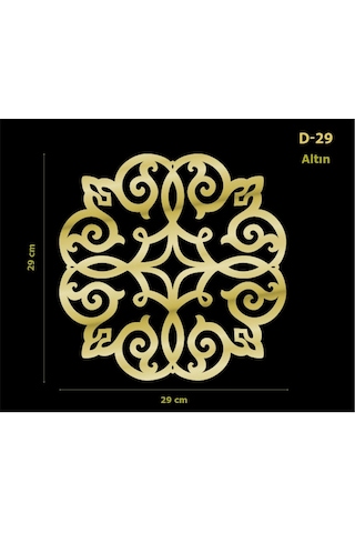 Dekoratif Aynalı Pleksi Mobilya Dolap Süsü 29 X 29 Cm D-29 (220074346)