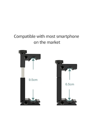 Yunboo Alüminyum Telefon Tutucu Soğuk Ayaklı Ve 1/4 Vida Delikli - 6.5-9.5cm Genişlik Aralığı, Esnek Ve Dayanıklı