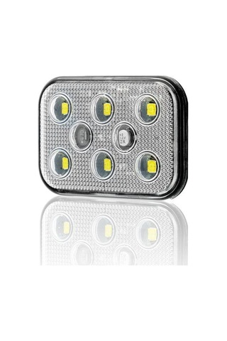 Sanel 12v Universal Kare 6 Led Dış Makan Uyumlu Beyaz Sbd12w6