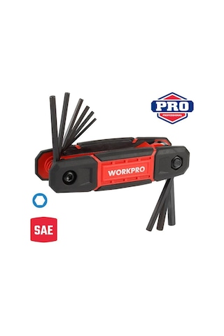 Workpro Wp222029 9 Parça Cr-v İnç Çakı Tipi Profesyonel Allen Anahtar Takımı