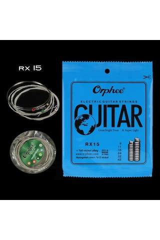 Orphee Rx15 Model 09-42 Numara Elektro Gitar Tel Seti-Pena