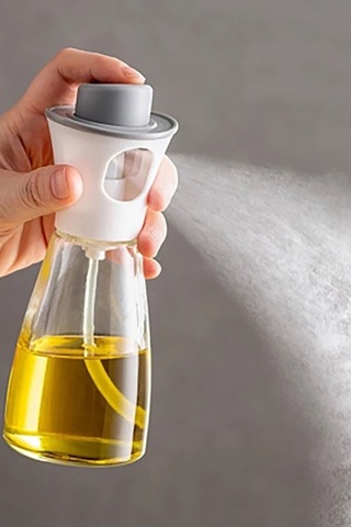 220 Ml Yağdanlık Çok Amaçlı Spreyli Cam Yağ Ve Sirke Şisesi Yağlık Beyaz