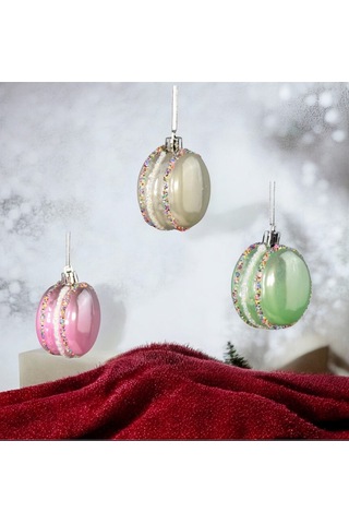 Yılbaşı Süsü 6'lı Macaron Renkli 6 Cm