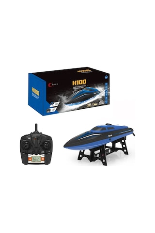 H100 Rc Hız Teknesi Su Geçirmez Yüksek Hızlı 35 Cm Mavi Renk