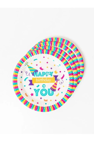 Fiolento Tek Kullanımlık Kağıt Tabaklar, Doğum Günü İçin Servis Takımı 163252113 Diğer