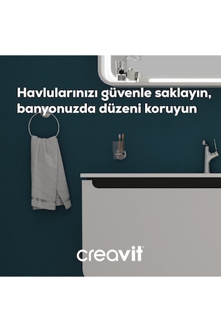 Creavit DR27005 Drop Yuvarlak Havluluk Krom