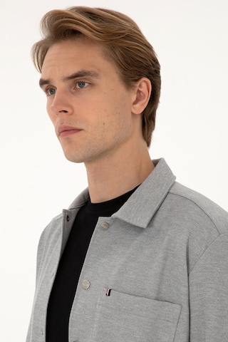 U.S. Polo Assn. Erkek Gri Örme Gömlek 50308470-vr024