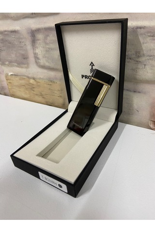 Promise Marka İnce Dupont Model Siyah Renk İsme Özel Çakmak