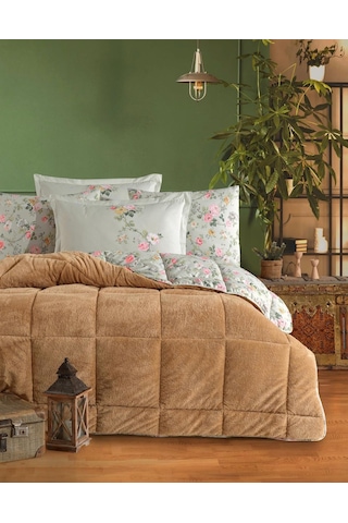 Clasy Wellsoft Çift Kişilik Çift Taraflı Uyku Seti Elara Hardal