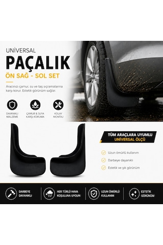 Günaks 2'li Set Oto Paçalık Çamurluk Tozluk Standart