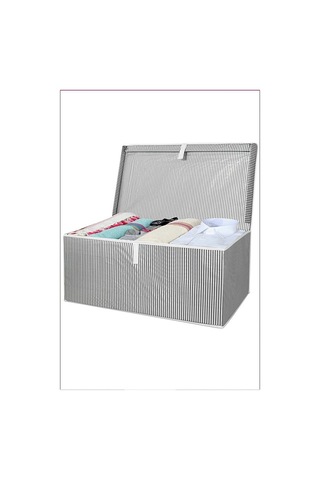 4 Adet Kapaklı Kutu Hurç Maxi Boy 50*40*30* Çok Amaçlı Kutu Hurç Gri