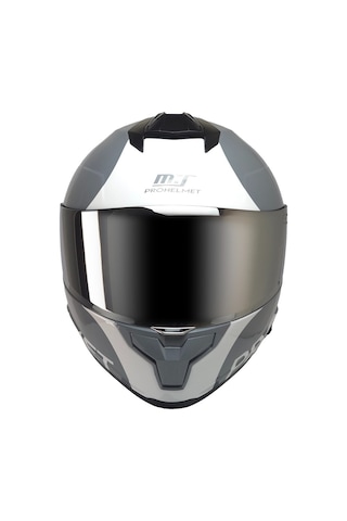 Mts Full Face Double Ece 22.06R Güneş Vizörlü Motosiklet Kaskı Gri