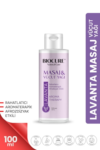 Biocure Elma + Lavanta + Vanilya Özlü Masaj ve Vücut Bakım Yağı 3 x 100 ML