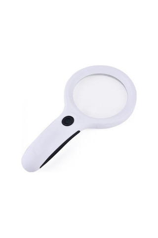 Büro Ev Ofis İçin 2,5x Büyütür 90mm 2lens 8led Işıklı Büyüteç Mor Işıklı Para Kontrol Büyüteci