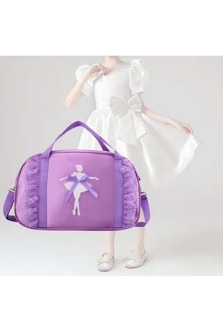 Homyl Bale Dans Çantası Tatlı Tutu Elbise Seyahat Için Çocuk Mor