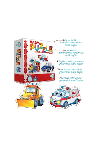 Circle Toys Baby Puzzle Sevimli Araçlar