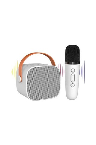 Fortunelane Kablosuz Bluetooth Hoparlör Ve Mikrofon Seti - P2 Beyaz, 6w Ses, 2000mah Pil