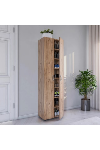 Albi Ayakkabılık - Çok Amaçlı Dolap - Kiler Dolabı - Banyo Dolabı - 60 Cm Atlantik Çam