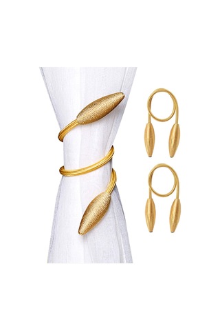 Altın 2'li Perde Askıları Perde Bağları Ev Dekoratif Pencere Perde Bağları Bükümlü Perde Askıları Rastgele Modelleme Perde Askıları Diğer