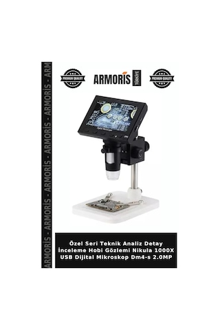 Özel Seri Teknik Analiz Detay İnceleme Hobi Gözlemi 1000x Usb Dijital Mikroskop Dm4-s 2.0mp