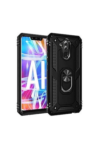 Huawei Mate 20 Lite Yüzüklü Standli Vega Kilif Ekran Koruyucu 510330837