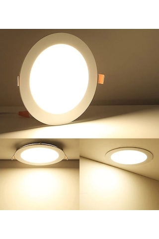 18 Watt Slim Yuvarlak Panel Led Spot Armatür Driverli - Gün Işığı